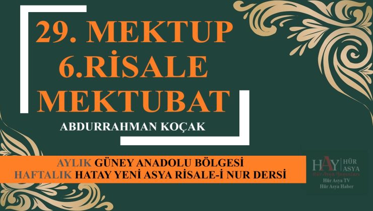 MEKTUP 6.RİSALE – MEKTUBAT