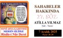 SAHABELER HAKKINDA – 27.SÖZ / ATİLLA YILMAZ