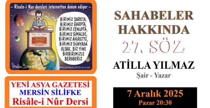 SAHABELER HAKKINDA – 27.SÖZ / ATİLLA YILMAZ
