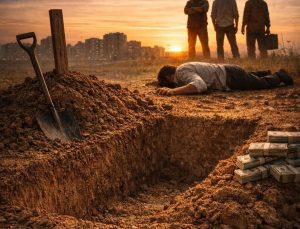 Halbuki İnsana bir mezar boyu toprak yeterdi..