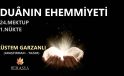 DUÂNIN EHEMMİYETİ ÜZERİNE / RÜSTEM GARZANLI