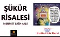 ŞÜKÜR RİSALESİ / MEHMET SAİD KALE