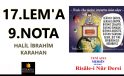 17.LEM’A 9.NOTA / HALİL İBRAHİM KARAHAN