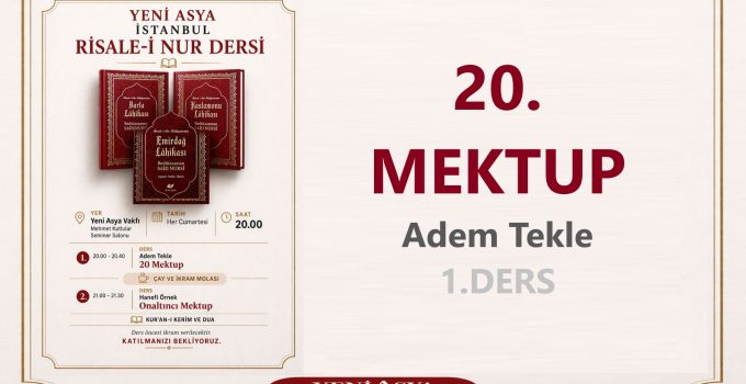 20.MEKTUP / ADEM TEKLE