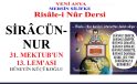 SİRÂCÜN-NUR – 31.MEKTUB’UN 13.LEM’ASI